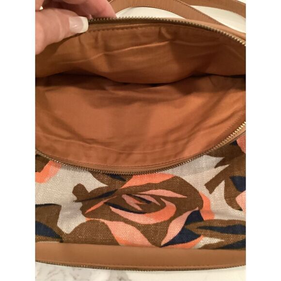 Fossil Preston Flap Canvas Crossbody Bag Floral Pockets Galore GUC - Picture 3 of 14
